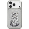 „Nimmy Lucky Fashion Cat“ „MagSafe“ dėklas, skirtas „iPhone 17 Pro Max“ – pilka