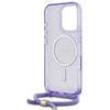 Guess GUHMP16LHCTSGNSU Apple iPhone 16 Pro 6.3″ violetinės spalvos kietas dėklas Crossbody Cord Script MagSafe