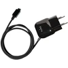 PURO Mini kelioninis įkroviklis - Portable laidinis įkroviklis su Micro USB Cable juodos spalvos