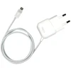 PURO Mini kelioninis įkroviklis - Portable laidinis įkroviklis su Micro USB Cable baltos spalvos