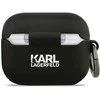 Karl Lagerfeld 3D Logo NFT Choupette Head Silicone dėklas skirtas AirPods Pro 3 juodos spalvos