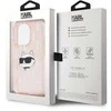 Karl Lagerfeld KLHCP15XHKLPCHP Apple iPhone 15 Pro Max 6.7″ rožinės spalvos kietas dėklas IML Choupette Head & Monog