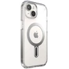 Dėklas Speck Presidio Perfect-Clear ClickLock & Magsafe do iPhone 15 / iPhone 14 / iPhone 13 (Clear / Chrome Finish / Serene Sidabrinis)