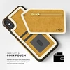 Zizo Nebula Wallet Case - Wallet Back and Zipper Pouch with Apsauginis stiklas Screen Protector skirtas Apple iPhone X (šviesiai rudas/Brown)