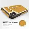 Zizo Nebula Wallet Case - Wallet Back and Zipper Pouch with Apsauginis stiklas Screen Protector skirtas Apple iPhone X (šviesiai rudas/Brown)
