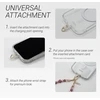 Dėklas Crong Phone Charm - virvelė telefonui Sidabrinis Beads