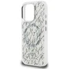 Dėklas Karl Lagerfeld IML Karl Script Pattern MagSafe Apple iPhone 16 Pro baltos spalvos