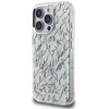 Dėklas Karl Lagerfeld IML Karl Script Pattern MagSafe Apple iPhone 16 Pro Max baltos spalvos