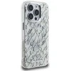 Dėklas Karl Lagerfeld IML Karl Script Pattern MagSafe Apple iPhone 16 Pro baltos spalvos