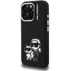 „Karl Lagerfeld“ silikoninis „Karl&amp;Choupette Sketch MagSafe“ dėklas, skirtas „iPhone 16 Pro“ – Juodas