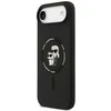 Karl Lagerfeld Silicone Karl&Choupette Ring MagSafe dėklas Apple iPhone Air juodos spalvos