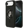 Karl Lagerfeld Silicone Karl&Choupette Ring MagSafe dėklas Apple iPhone Air juodos spalvos