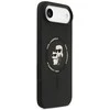 Karl Lagerfeld Silicone Karl&Choupette Ring MagSafe dėklas Apple iPhone Air juodos spalvos