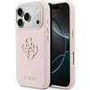 GUESS dėklas, skirtas IPHONE 17 Pro Max GUHCP17X5PS4RGGP (PU FW Resin Logo) rožinis