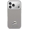 Karl Lagerfeld dėklas, skirtas IPHONE 17 Pro Max, suderinamas su MagSafe KLHMP17X6PFKCLG (PU FW W/ K&C galvutės smeigtuku), pilka