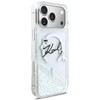 „Karl Lagerfeld“ skysto blizgučio „Karl Script“ logotipo „MagSafe“ dėklas, skirtas „iPhone 17 Pro Max“ – skaidrus