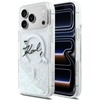„Karl Lagerfeld“ skysto blizgučio „Karl Script“ logotipo „MagSafe“ dėklas, skirtas „iPhone 17 Pro Max“ – skaidrus