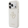 GUESS dėklas, skirtas IPHONE 17 Pro GUHCP17L5PS4RGGE (PU FW Resin Logo) smėlio spalvos