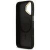 GUESS dėklas, skirtas IPHONE 17, suderinamas su MagSafe GUHMP17SPG4SEMCK (PU su 4G juostele), juodas