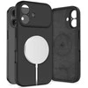 „Tech-Protect“ silikoninis „MagSafe“ dėklas, skirtas „iPhone 17“ – Juodas