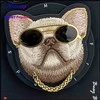 Dėklas Nimmy Glasses Cool Dog MagSafe Apple iPhone 16 juodos spalvos