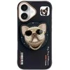 Dėklas Nimmy Glasses Cool Dog MagSafe Apple iPhone 16 juodos spalvos