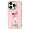 Dėklas telefonui rožinis silikoninis su katinu iPhone 16 Pro Nimmy