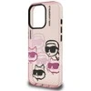 Dėklas Karl Lagerfeld IML Multi K&C Head Pattern skirtas Apple iPhone 16 Pro Max rožinės spalvos