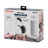 Ausinės Toshiba Belaidės Audio Triple Pack HSP-3P19 Baltas