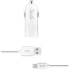 Budi - 1 USB automobilinis įkroviklis su LED indicator+lightning cable