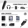 Dėklas USB-C į 3,5 mm garso adapteris su DAC Crong Armor Link, 10 cm, juodas