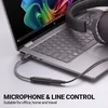 Dėklas USB-C į 3,5 mm garso adapteris su DAC Crong Armor Link, 10 cm, juodas