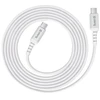 Crong Armor Link - 60W PD 3A USB-C to USB-C Cable 25cm baltas