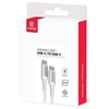 Crong Armor Link - 60W PD 3A USB-C to USB-C Cable 25cm baltas