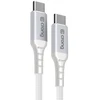 Crong Armor Link - 60W PD 3A USB-C to USB-C Cable 25cm baltas