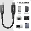 Dėklas USB-C–USB-C laidas 60 W Crong Armor Link, 25 cm, juodas