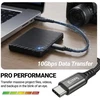 Dėklas USB-C–USB-C laidas 60 W Crong Armor Link, 25 cm, juodas
