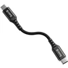 Dėklas USB-C–USB-C laidas 60 W Crong Armor Link, 25 cm, juodas