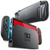 Dėklas žaidimų konsolei skaidrus juodas apsauginis Nintendo Switch 2 Supcase
