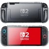 Dėklas žaidimų konsolei skaidrus juodas apsauginis Nintendo Switch 2 Supcase