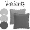 Dekoratyvinis pagalvės užvalkalas su kutais 45x45 cm kreminės spalvos