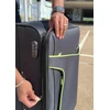Kelioninis Solier Luggage Didelis lengvas lagaminas L Solier STL1651 - Juodas/raudona
