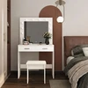 Modernhome Didelis modernus kosmetinis staliukas su apšviestu veidrodžiu