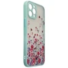 Dizaino dėklas iPhone 12 Pro Max, gėlėtas, šviesiai mėlynas