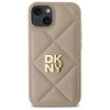 Dėklas DKNY DKHCP14SPQDSLE Apple iPhone 14 6.1" smėlio spalvos su dygsniuotu logotipu