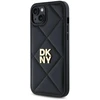 Dėklas DKNY DKHCP15MPQDSLK Apple iPhone 15 Plus 6.7″ juodos spalvos Quilted Stack Logo