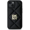 Dėklas DKNY DKHCP14SPQDSLK Apple iPhone 14 6.1″ juodos spalvos Quilted Stack Logo