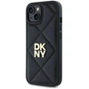 Dėklas DKNY DKHCP14SPQDSLK Apple iPhone 14 6.1″ juodos spalvos Quilted Stack Logo