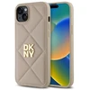 Dėklas DKNY DKHCP15MPQDSLE Apple iPhone 15 Plus 6.7" smėlio spalvos dygsniuotas stulpelių logotipas