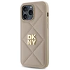 Dėklas DKNY DKHCP14XPQDSLE Apple iPhone 14 Pro Max 6.7" smėlio spalvos dygsniuotas „Quited Stack Logo“